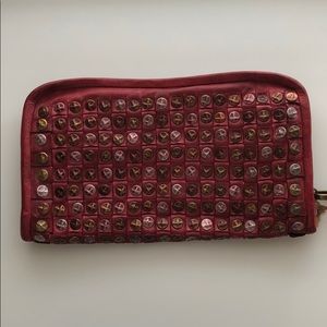 Plantains Leather Clutch